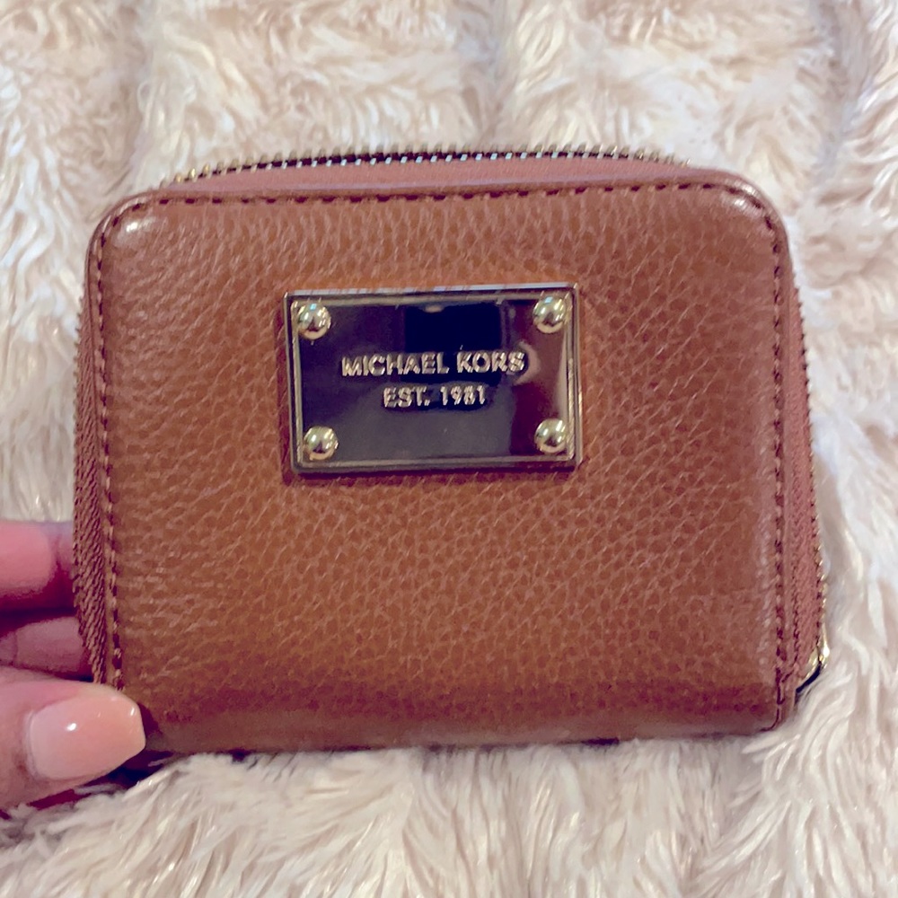Michael Kors Tan Zipper Wallet SOLD